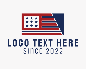 Airline - Politics Veteran Flag logo design