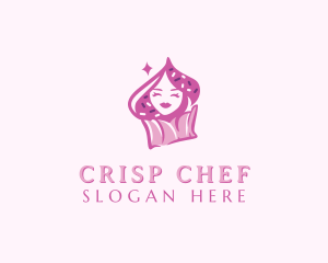 Sweet Cupcake Woman logo design