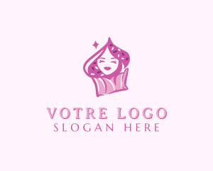 Snack - Sweet Cupcake Woman logo design