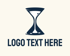 Time - Wine Time Hourglass logo design