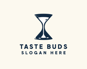 Wine Time Hourglass logo design