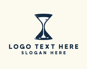 Margarita - Wine Time Hourglass logo design