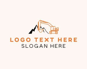 Industrial Backhoe Excavator  Logo