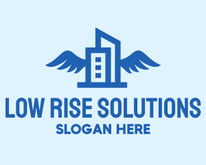 Winged Building Construction logo design