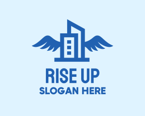 Winged Building Construction logo design