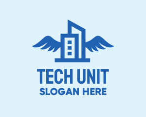 Unit - Winged Building Construction logo design