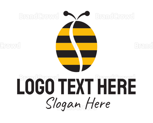 Coffee Bean Bee Logo