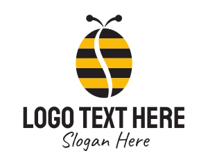 Stripes - Coffee Bean Bee logo design