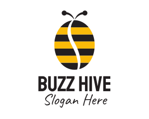 Bee - Coffee Bean Bee logo design