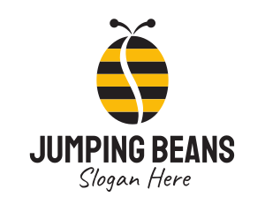 Coffee Bean Bee logo design