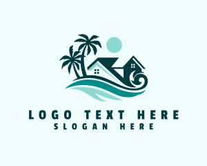 Palm Tree - Beach House Property logo design