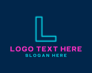 Letter - Neon Glow Club Bistro logo design