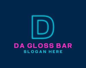 Neon Glow Club Bistro logo design