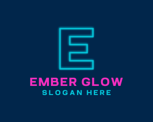 Neon Glow Club Bistro logo design