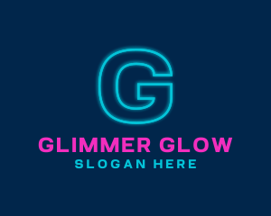 Neon Glow Club Bistro logo design