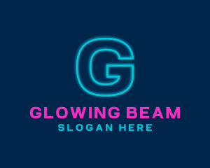 Neon Glow Club Bistro logo design