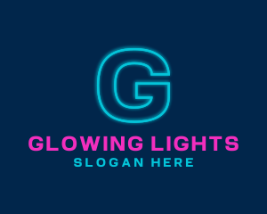 Neon Glow Club Bistro logo design