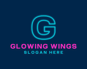 Neon Glow Club Bistro logo design