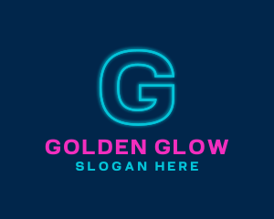 Neon Glow Club Bistro logo design