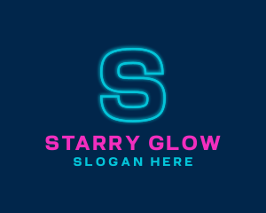 Neon Glow Club Bistro logo design