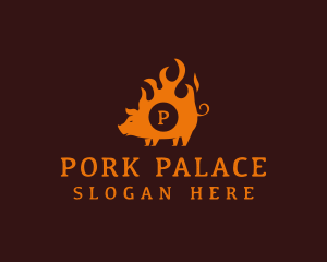 Flame Pork Barbecue  logo design