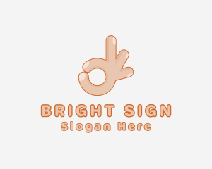 Sign - Okay Hand Sign logo design