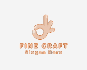 Okay Hand Sign logo design