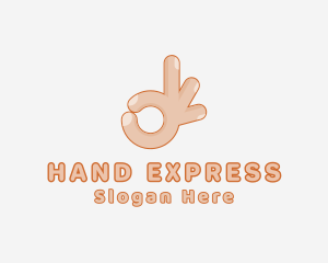 Sign Language - Okay Hand Sign logo design