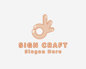 Sign - Okay Hand Sign logo design