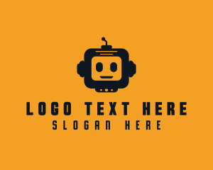 Preschool - Robot Head Tech Toys logo design