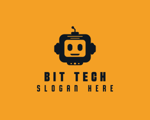 Robot Head Tech Toys logo design