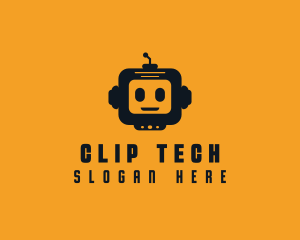 Robot Head Tech Toys logo design