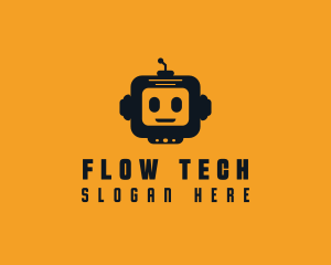 Robot Head Tech Toys logo design