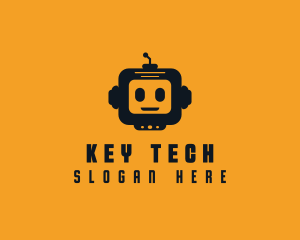 Robot Head Tech Toys logo design