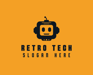 Robot Head Tech Toys logo design