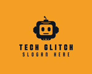 Robot Head Tech Toys logo design