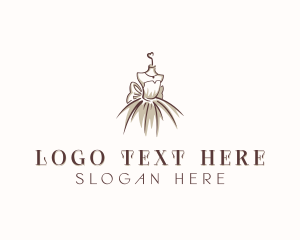 Seamstress - Stylish Fashion Gown logo design