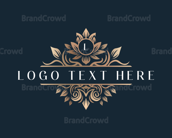 Elegant Flower Crest Logo
