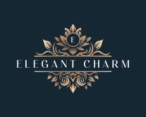 Elegant Flower Crest logo design