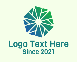 Lantern - Stained Glass Hexagon logo design