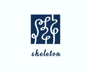 Ribbon Textile Interior Design Logo
