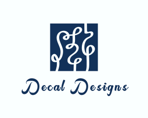 Ribbon Textile Interior Design logo design