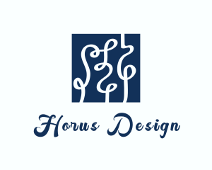 Ribbon Textile Interior Design logo design