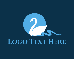 Swan - Blue River Swan logo design