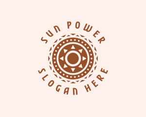 Tribal Aztec Sun  logo design