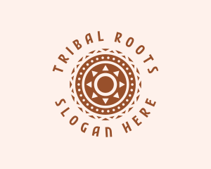 Tribal Aztec Sun  logo design