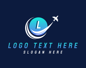 Aircraft - Logistics Globe Airplane logo design