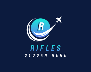 Logistics Globe Airplane Logo
