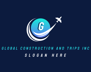 Cargo - Logistics Globe Airplane logo design