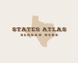 Texas State Map logo design